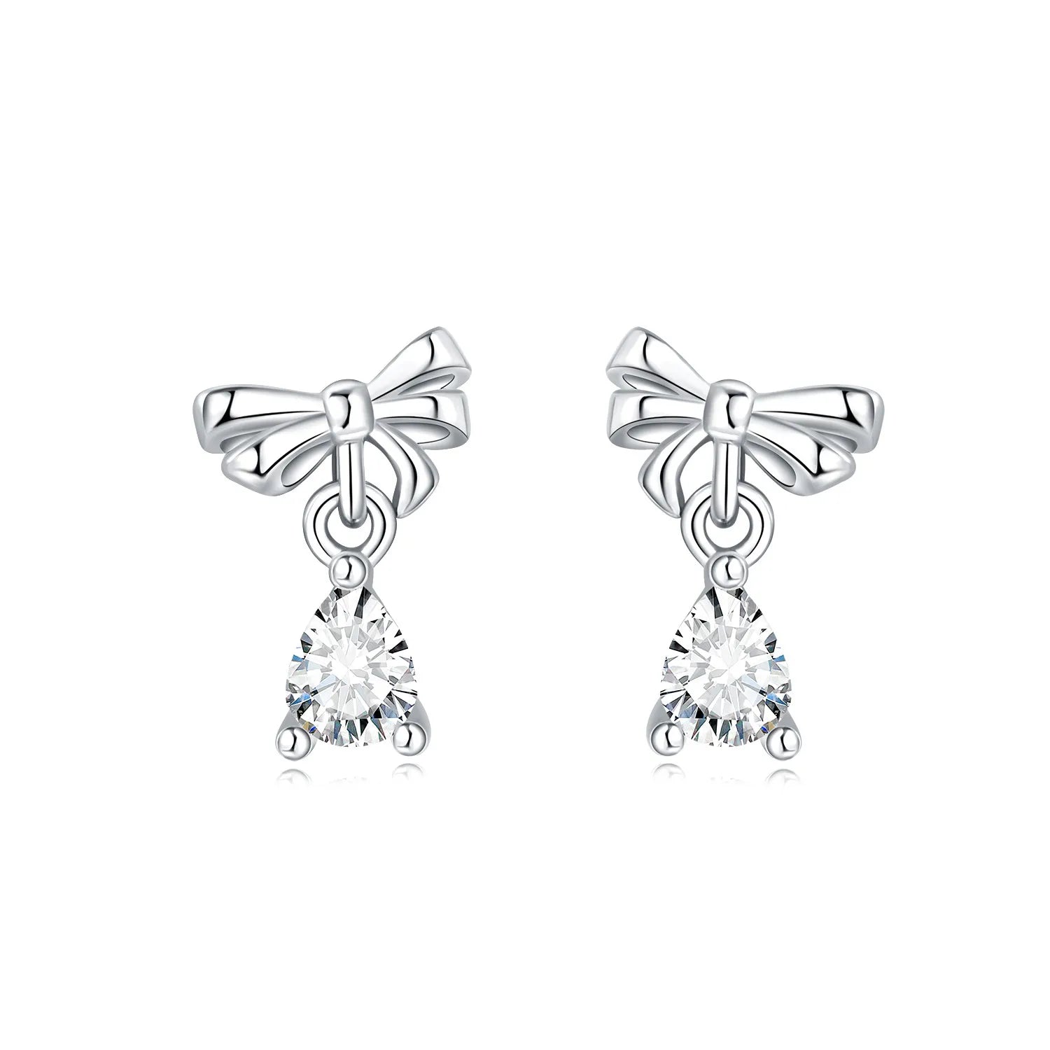 925 prata esterlina adorável coração rosa arco brincos para senhora s925 jóias festa requintado aniversário presentes de casamento