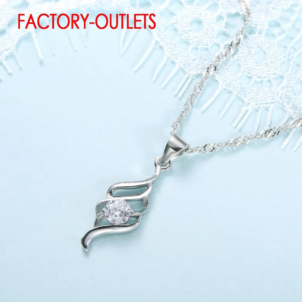 Nova chegada genuína 925 prata esterlina conjuntos de jóias de noiva estilo romântico cz zircônia cúbica feminino meninas aniversário de noivado