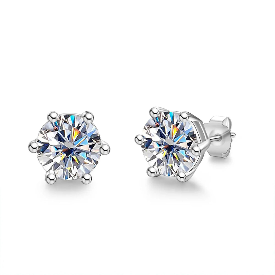 AnuJewel Moissanite Brincos, Jóias Fazendo Suprimentos, Certificado Total de Prata Esterlina 925, 4 2 1ct