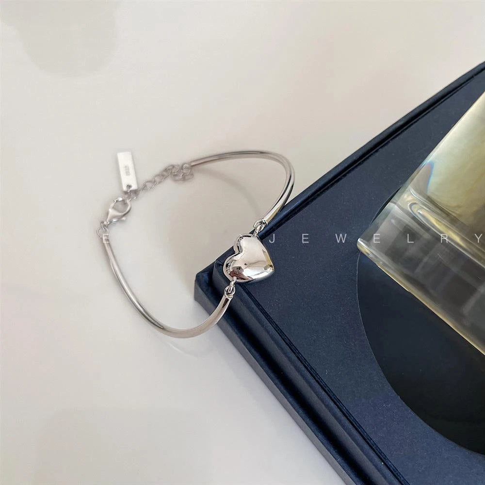 Pulseira circular de corrente de três camadas banhada a prata 925 para mulheres, presente simples e requintado, acessórios de casamento