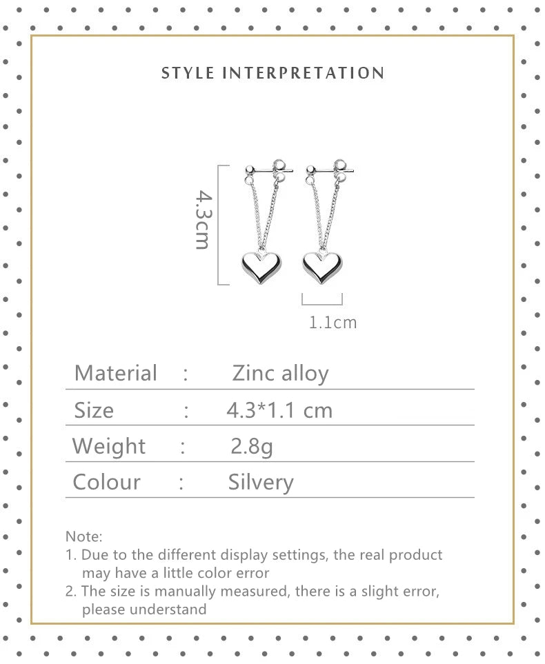 Brincos geométricos em forma de coração para mulheres meninas moda oco coração argola brincos acessórios de joias