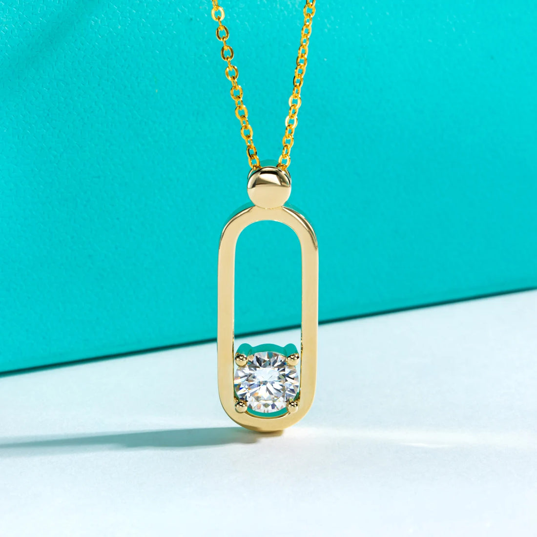 Anujewel 2ct d cor moissanite pino colar amarelo banhado a ouro conjunto de jóias moissanite pino brincos presentes de casamento para mulher