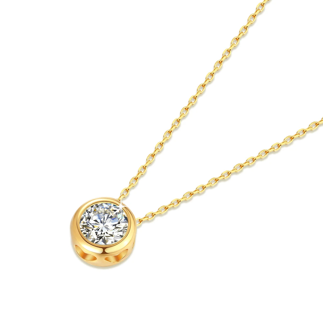 100% real 18k colar de ouro com moisanite 0.5ct d cor vvs1 certificado dubai au750 jóias para presente de casamento feminino atacado