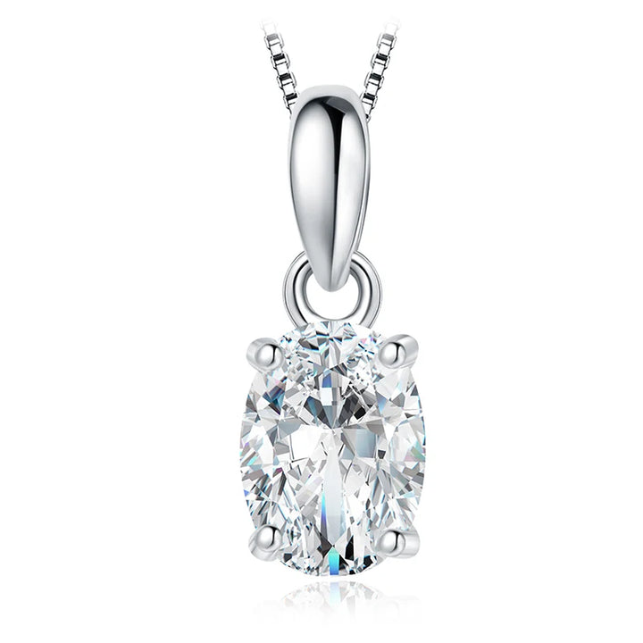 Jewelrypalace clássico 1ct oval cz 925 prata esterlina pingente colar para mulher senhora menina sem corrente moda na moda jóias finas