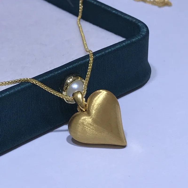 Real 18k ouro em forma de coração pingente para mulher luxo au750 pingente colar jóias finas de alta qualidade presente de banquete