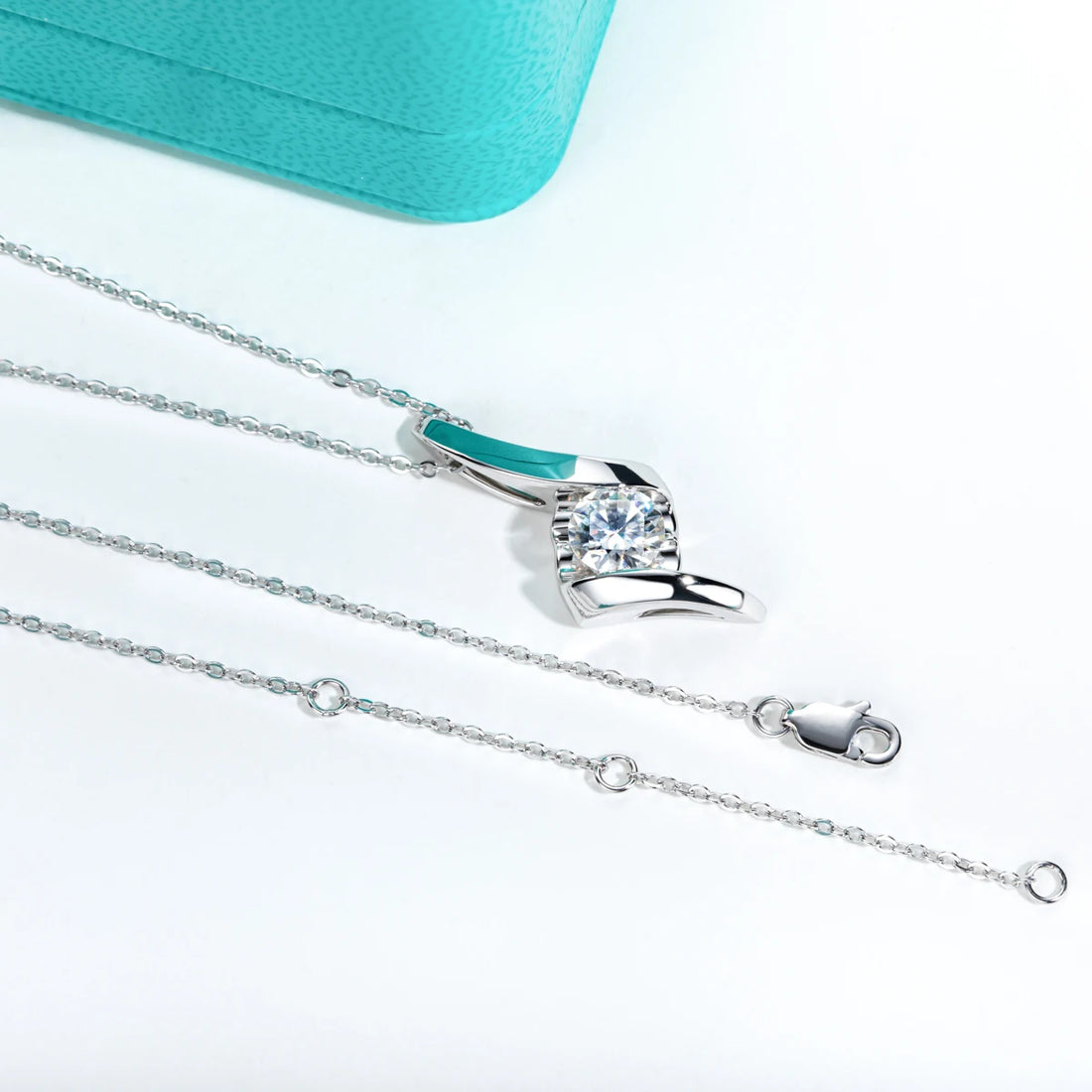 AnuJewel D Cor Moissanite Brincos, Colar De Pingente Banhado A Ouro 18K, 925 Conjunto De Jóias De Prata Esterlina, Conjunto De Jóias De Fábrica
