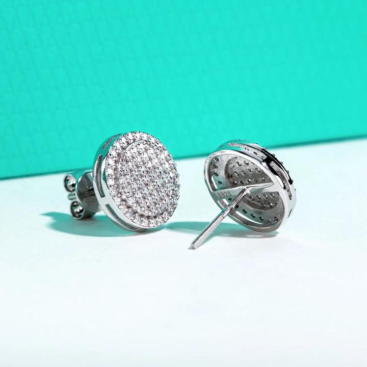 Anujewel 0.7cttw iced out moissanite brincos 925 prata esterlina brinco nova idade em camadas hip hop jóias para homem e mulher