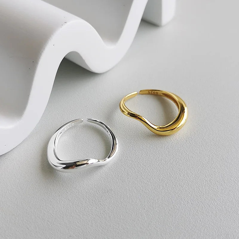 925 prata esterlina linha simples anéis ajustáveis para mulheres noivado casamento presente dos namorados jóias de luxo evitar alergia