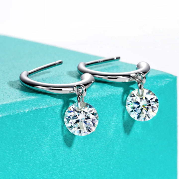 Anujewel 2cttw d cor moissanite brincos 18k banhado a ouro 925 prata esterlina clássico brinco feminino presentes atacado