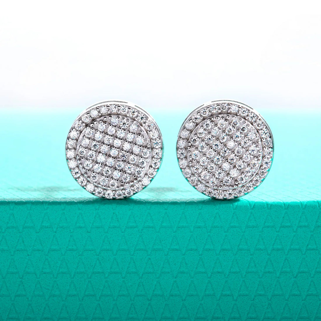 Anujewel 0.7cttw iced out moissanite brincos 925 prata esterlina brinco nova idade em camadas hip hop jóias para homem e mulher