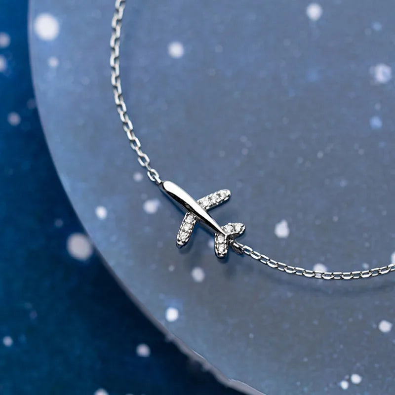 Pulseira circular de corrente de três camadas banhada a prata 925 para mulheres, presente simples e requintado, acessórios de casamento