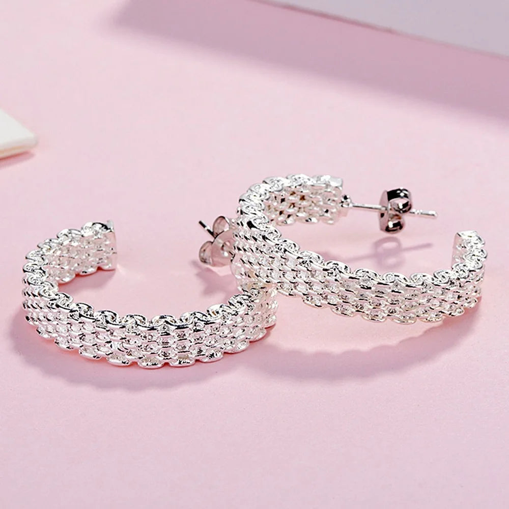 Popular fino 925 prata esterlina encantos brincos para mulheres criatividade presentes de natal rua all-match festa jóias