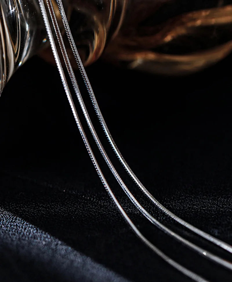 Pulseira circular de corrente de três camadas banhada a prata 925 para mulheres, presente simples e requintado, acessórios de casamento