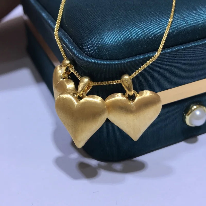 Real 18k ouro em forma de coração pingente para mulher luxo au750 pingente colar jóias finas de alta qualidade presente de banquete