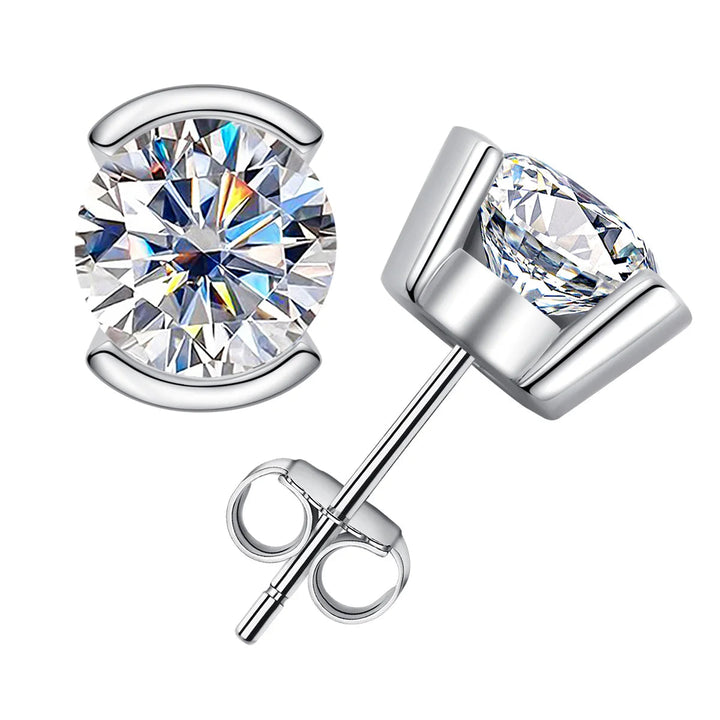 AnuJewel Oval Shape Moissanite Stud Earrings 925 Sterling Silver 18k banhado a ouro Jóias com GRA, 1ct 2ct D Color, Atacado