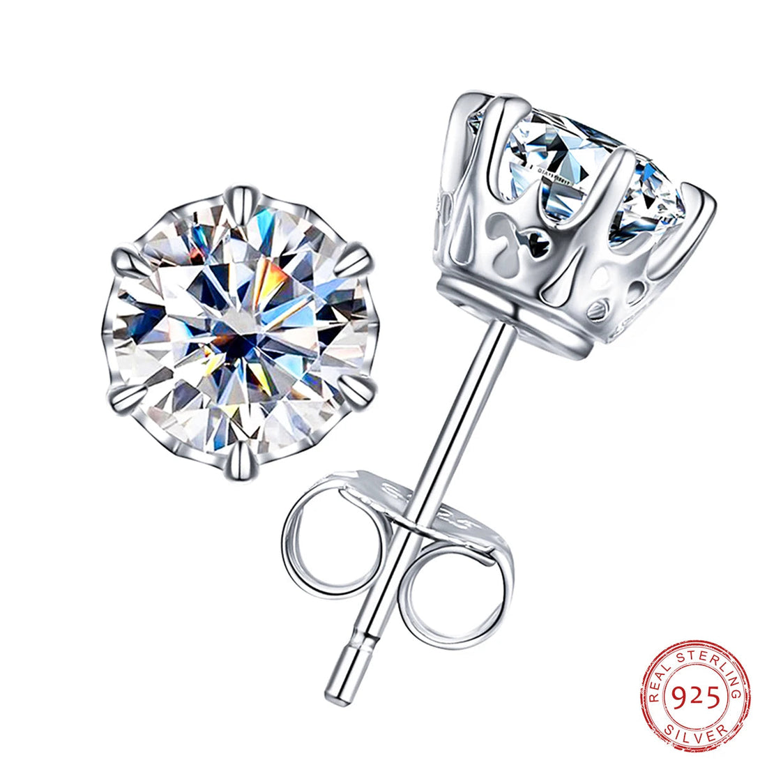 AnuJewel Brincos para Mulheres, D Cor Moissanite, 925 Sterling Silver, Banhado a Ouro 18K, Joias Presentes, Atacado, 1-2ctw