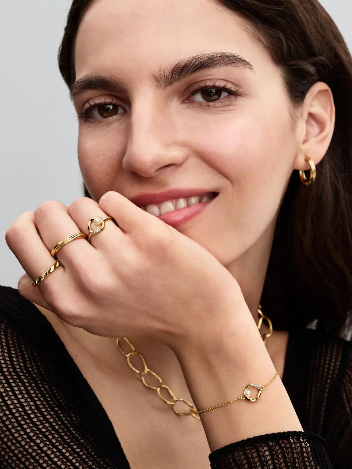 Nova venda quente 925 prata esterlina charme círculo anel de ouro apto para jóias femininas originais presentes de festa