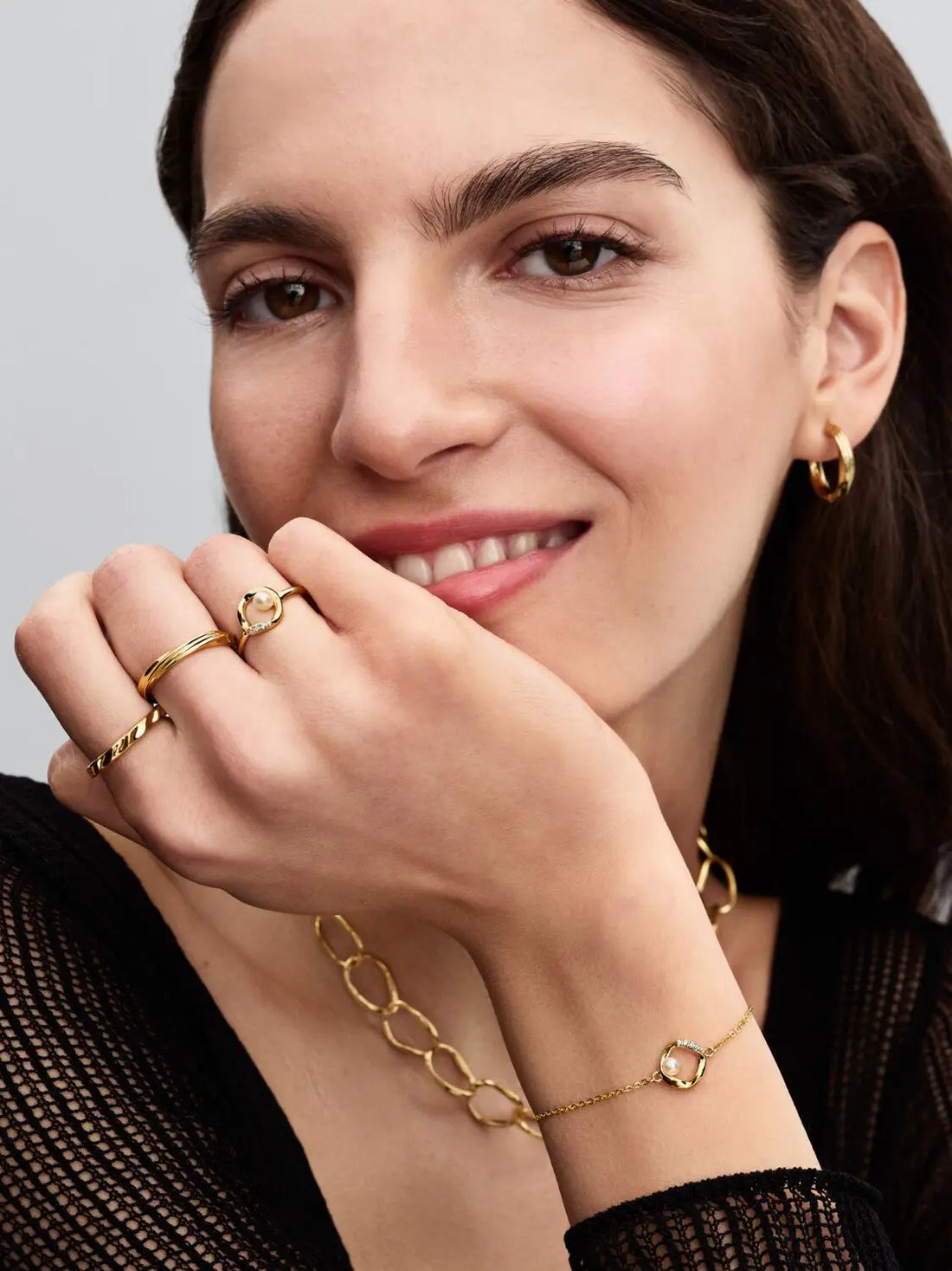 Nova venda quente 925 prata esterlina charme círculo anel de ouro apto para jóias femininas originais presentes de festa