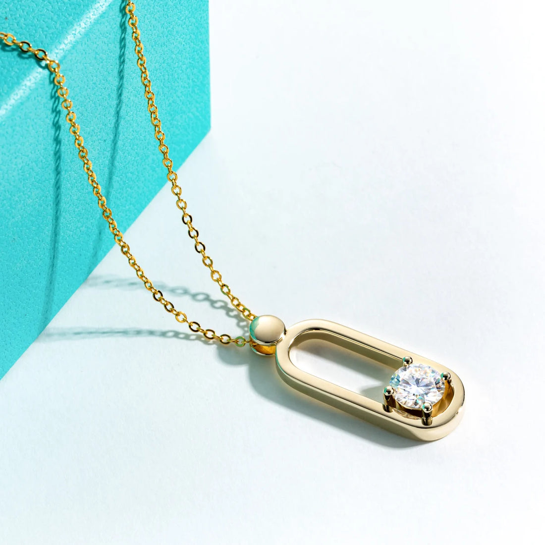 Anujewel 2ct d cor moissanite pino colar amarelo banhado a ouro conjunto de jóias moissanite pino brincos presentes de casamento para mulher