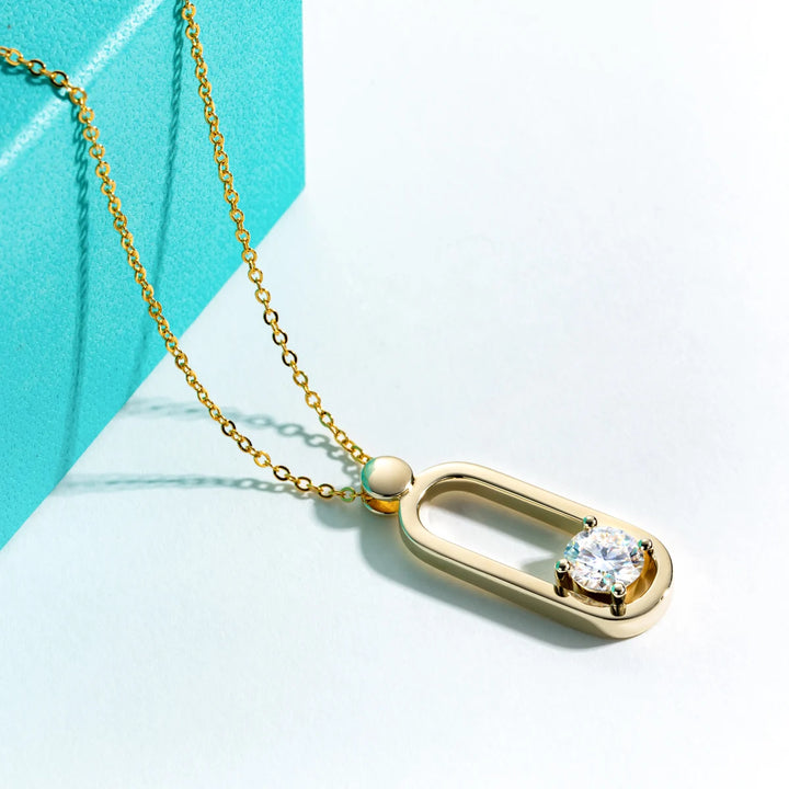 Anujewel 2ct d cor moissanite pino colar amarelo banhado a ouro conjunto de jóias moissanite pino brincos presentes de casamento para mulher