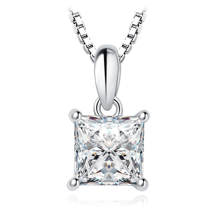 JewelryPalace Princesa 925 Sterling Silver Colar de Pingente para Mulheres, Menina Sem Cadeia Moda, Presente de Aniversário, 5A CZ 1ct