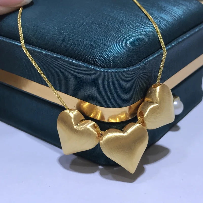 Real 18k ouro em forma de coração pingente para mulher luxo au750 pingente colar jóias finas de alta qualidade presente de banquete