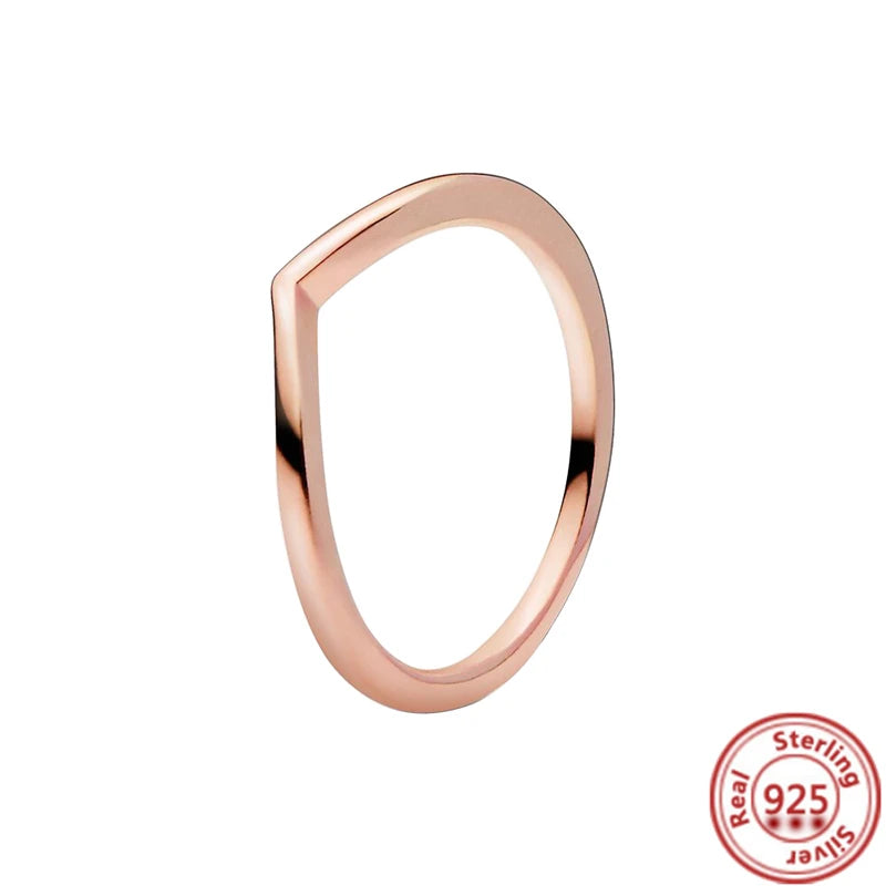 Nova venda quente 925 prata esterlina charme círculo anel de ouro apto para jóias femininas originais presentes de festa
