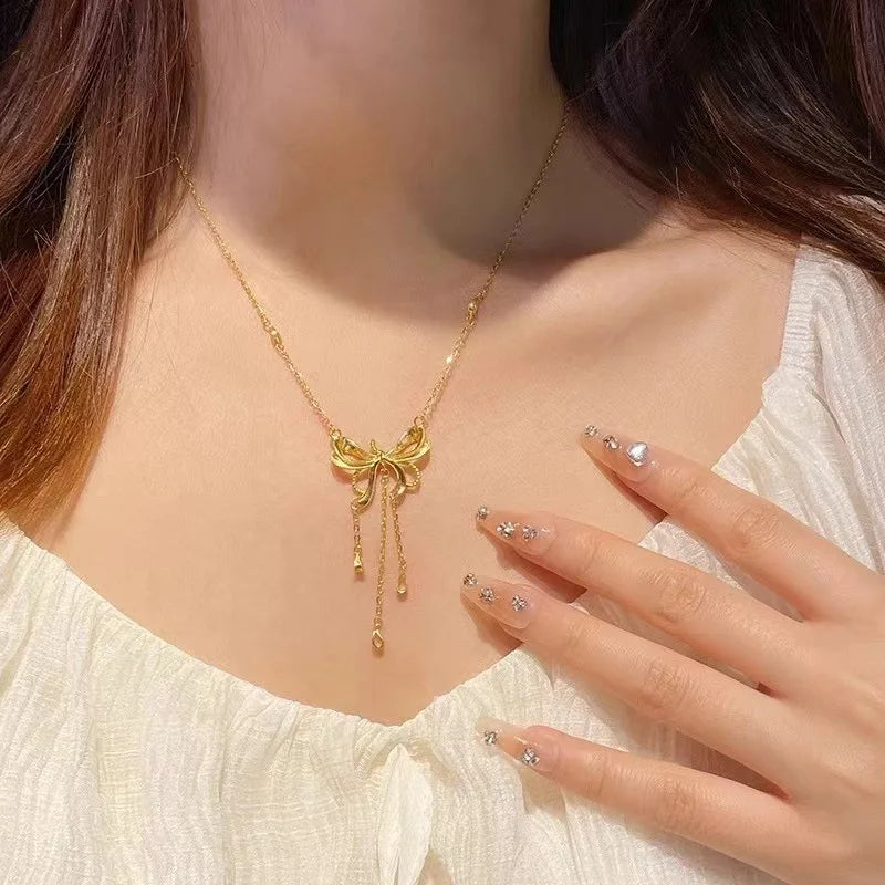 Real 18k ouro arco pingente para mulher luxo au750 pingente colar jóias finas presente de banquete de alta qualidade