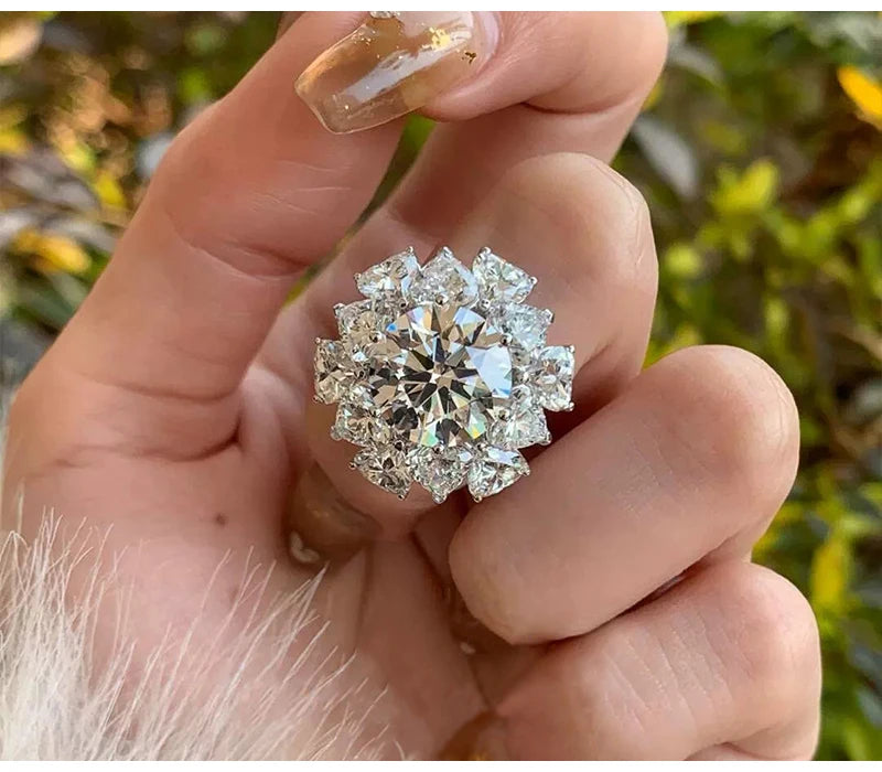 Anel de moissanite So-Bling 5 quilates D cor VVS1 com certificado Gra 925 prata esterlina proposta anel de casamento para joias femininas